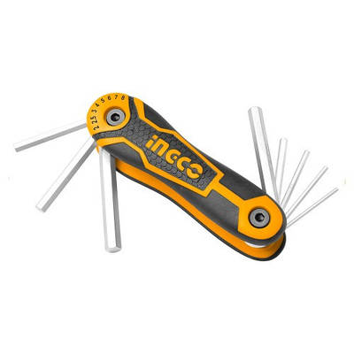 Набір ключів шестигранних 8 шт 2-8 мм INGCO