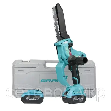 Акумуляторна ланцюгова пила Grand АПЦ-20V/8"-4 ind INDUSTRIALL (шина 203 мм 20V 4 А/год), фото 1
