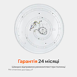 Світлодіодна люстра світильник BIOM 24Вт DL-R102-24, 33см, холодне світло, кругла, біла, без пульта, фото 4
