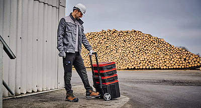 Пластиковий кейс Einhell E-Case L з колесами Універсальний ящик для електроінструментів