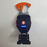 Акумуляторний міні ліхтарик-брелок на карабіні з магнітом, запальничкою, відкривачкою та викруткою AND-5147, фото 10