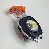 Акумуляторний міні ліхтарик-брелок на карабіні з магнітом, запальничкою, відкривачкою та викруткою AND-5147, фото 3