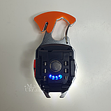 Акумуляторний міні ліхтарик-брелок на карабіні з магнітом, запальничкою, відкривачкою та викруткою AND-5147, фото 6