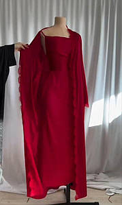 Шовковий комплект  халат і сукня