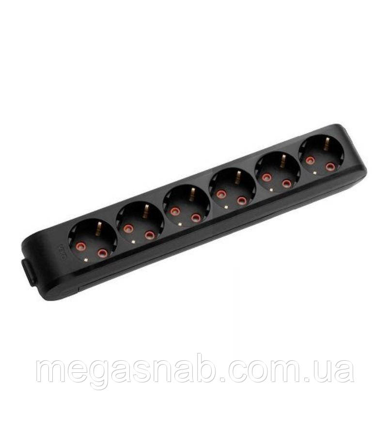 VIKO by Panasonic Multi-Let Колодка 6-а з з/к (чорна), фото 1