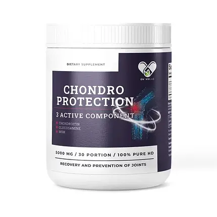 En'vie Lab Глюкозамін Хондроітин МСМ - Хондропротектори комплекс 5000 mg. 3 ACTIVE 30 порцій PREMIUM банан, фото 1