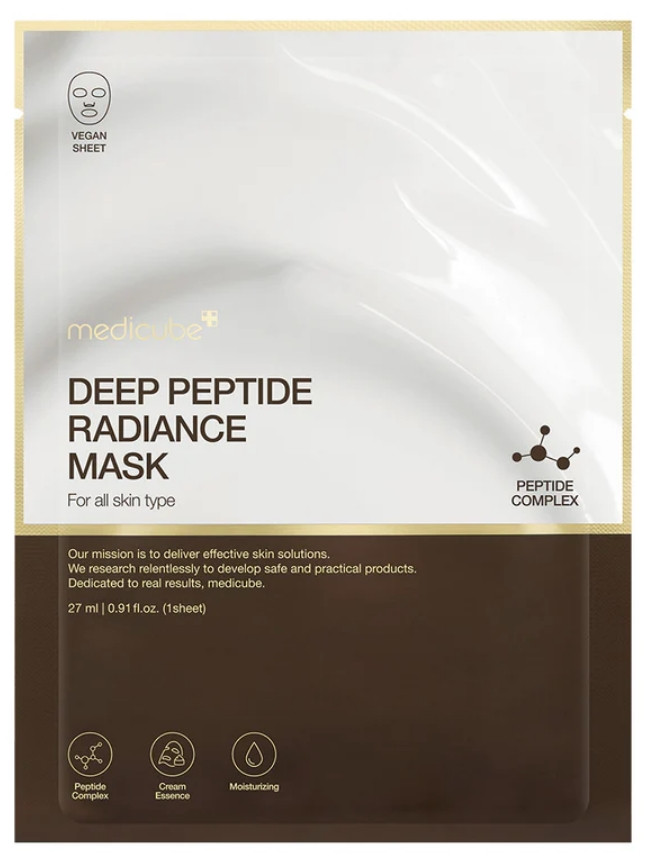 Регенерувальна маска для обличчя з пептидами Mediobe Deep Peptide Radiance Mask 27 мл