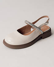 Босоніжки зі стразовою пряжкою Melanda 1250 лакова шкіра