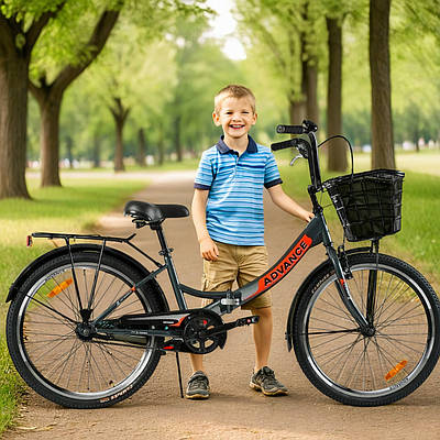Дорожний складний велосипед corso для дітей міський підлітковий велик дівчинці хлопчику 24 дюйми корзина багажник