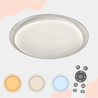 Светодиодная люстра с пультом BIOM 80Вт SML-S06-80, 57 см, смена температуры света, яркости, круглая, белая