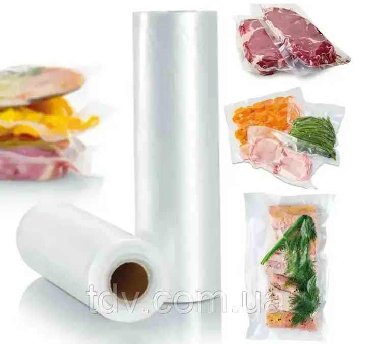 Вакуумні пакети для їжі, кухонні, в рулоні, 5 м x 20 см