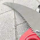 Сучкоріз висотний з пилкою і мотузковим механізмом для обрізки дерев під штангу - садовий висоторіз, фото 4