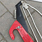 Сучкоріз висотний з пилкою і мотузковим механізмом для обрізки дерев під штангу - садовий висоторіз, фото 5