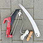 Сучкоріз висотний з пилкою і мотузковим механізмом для обрізки дерев під штангу - садовий висоторіз, фото 8