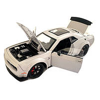 Машинка металева Dodge Challenger SRT Додж сіра 1:24 звук світло відкр двері баг капот 20*7*5,5см (GT-12099), фото 7