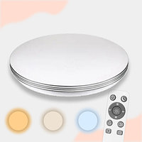 Світлодіодна люстра з пультом 50Вт накладна кругла 38см зі зміною температури світла та яскравості з орнаментом BIOM SML-S04-50