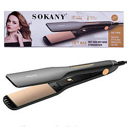 Праска для волосся з керамічними пластинами 740Вт, SK-1909 / Плойка для вирівнювання волосся / Випрямляч волосся