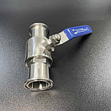 1,5" Кульовий кран кламповий 38мм, фото 2