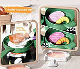 Дитяча велика ігрова іграшкова кухня з водою паром тостером підсвіткою і звуковими ефектами Висота 95 см, фото 9