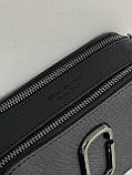 Сумка жіноча Маркбалс крос-боді на широкому ремені Marc Jacobs The Snapshot чорний, фото 4
