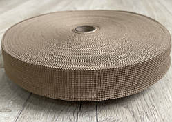 Окантувальна тасьма (лямовка) бежева, 25 мм