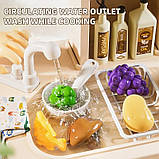 Дитяча велика ігрова іграшкова кухня з водою паром тостером підсвіткою і звуковими ефектами Висота 95 см, фото 7