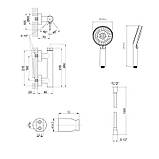 Комплект Qtap Robin Black Matt: Змішувач QTROB4060102B + Тримач QT829910842854OB + Шланг QTHADPVCSQ160B +, фото 2