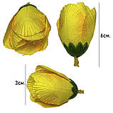Штучні квіти букет тюльпани 7-ка бордюрні, 20см, фото 4