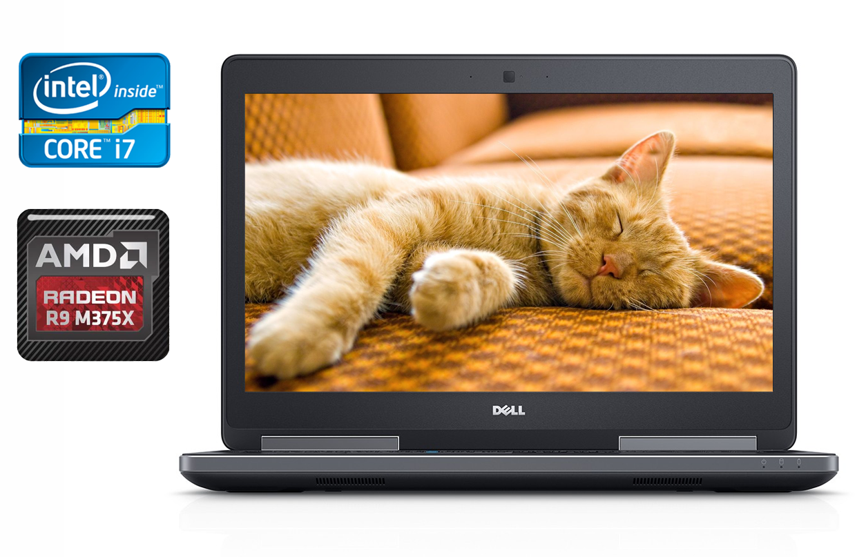 Ноутбук Dell Precision 7510/ 15.6" (1920x1080)/ Core i7-6820HQ/ 16 GB RAM/ 512 GB SSD/ Radeon R9 M375X 2GB