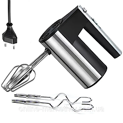 Міксер ручний 5 швидкостей, 800Вт, від мережі, BT-6629 / Електричний міксер кухонний / Електроміксер для кухні