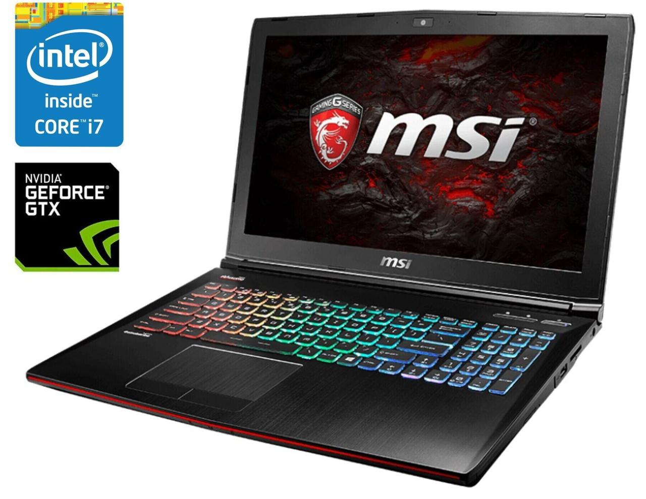 Ігровий ноутбук Б-клас MSI GE62 Apache Pro/ 15.6" 1920x1080/ i7-6700HQ/ 32GB RAM/ 512GB SSD/ GTX 960M 2GB