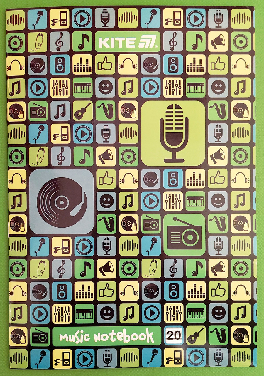 Канц Зшитий для нот А4/20арк "Kite" /K24-404/"Vinyl" (67020) (1/10)