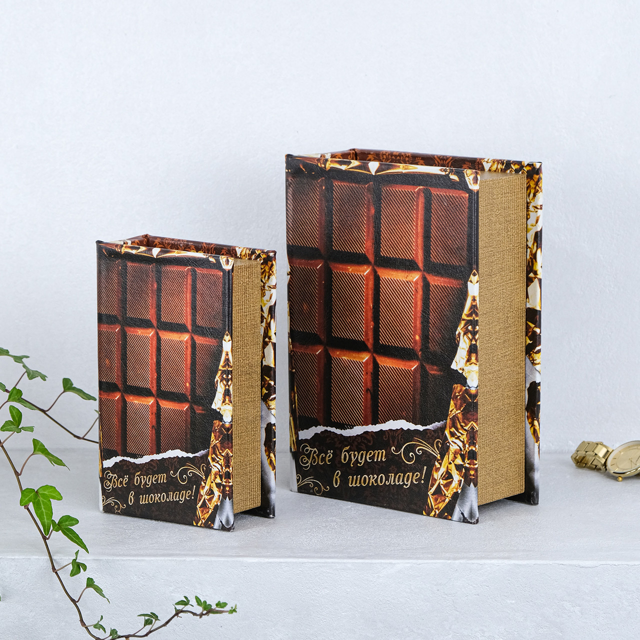 Скринька у формі книги набір з 2-х Шоколад Гранд Презент 22-KSH-XZ-PUXR101