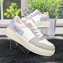 Кросівки жіночі Shosho білі з сірим демісезонні 4819, фото 3