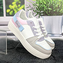 Кросівки жіночі Shosho білі з сірим демісезонні 4819, фото 4