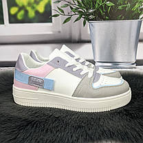 Кросівки жіночі Shosho білі з сірим демісезонні 4819, фото 5