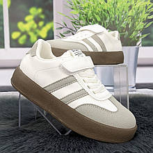 Кросівки дитячі для дівчинки Xifa білі з сірим демісезонні 5613