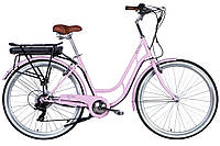 Велосипед з електроприводом 28" ST Dorozhnik eRETRO Vbr FR рама-19" 36B 12.5А*г 500Вт світло-рожевий YS 7443