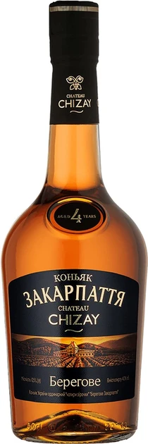 Коньяк Chateau Chizay Берегово ординарний 4 зірочки 0.5 л 40% (4820001634105) - фото 1 - id-p2562184004
