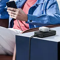 Повербанк з підставкою 10000mAh Choetech B750 Black QC3.0 PD3.0 бездротова зарядка смартфонів та Apple Watch (43-00133), фото 7