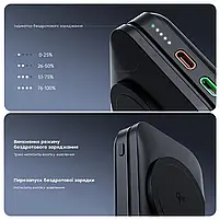 Повербанк з підставкою 10000mAh Choetech B750 Black QC3.0 PD3.0 бездротова зарядка смартфонів та Apple Watch (43-00133), фото 8