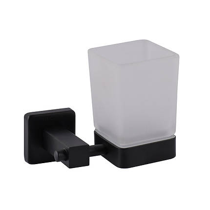 Стакан одинарний Globus Lux BQ9409 чорний матовий SUS304, фото 1