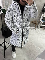 Куртка зимова з капюшоном принт чоловіча жіноча унісекс SHOP OP