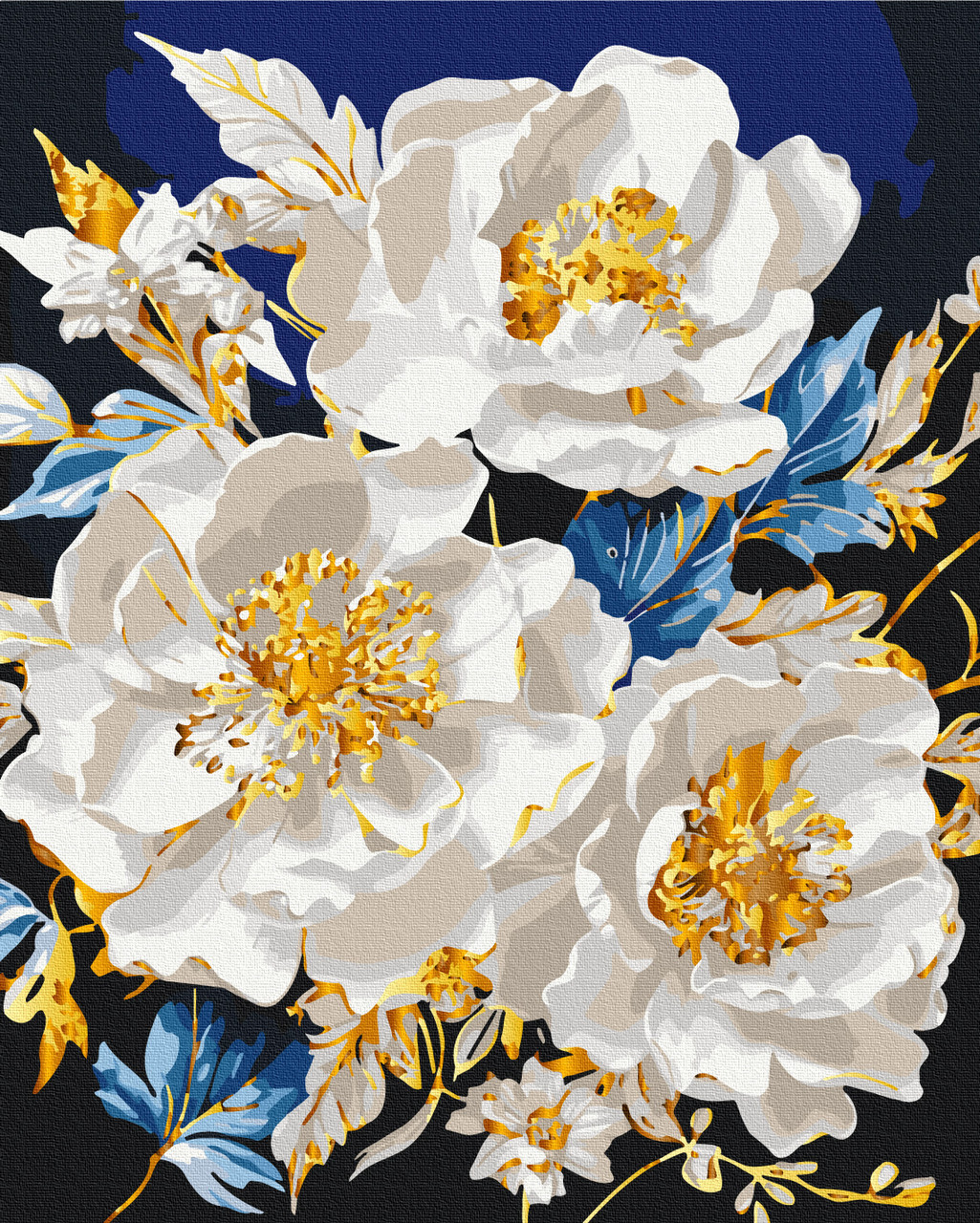 Вишукані квіти з фарбами металік, фото 1