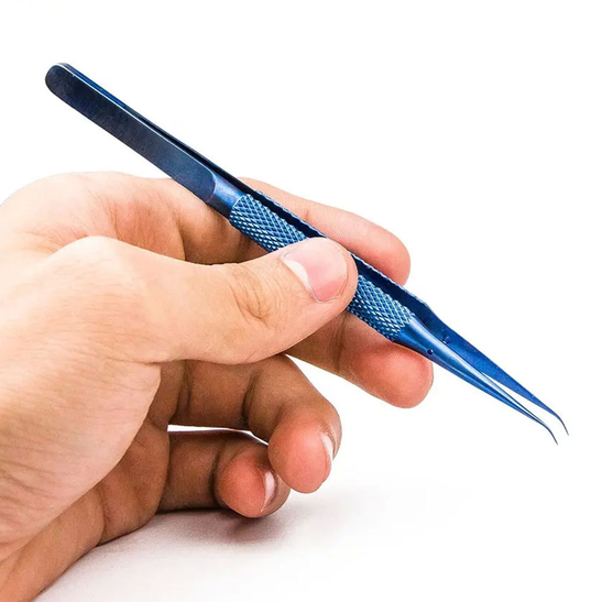 Пінцет титановий вигнутий Justinlau антимагнітний, прецизійний, точний та довговічний