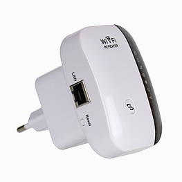 Бездротовий Wi-Fi репітер підсилювач сигналу MT02 Wi-Fi 2.4 ГГц 300 Мбіт/с ретрянслятор Білий