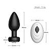 Вібруюча анальна пробка з пультом Розмір S для новачків Vibro Anal Plug USB, що вібрує, фото 3