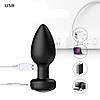 Вібруюча анальна пробка з пультом Розмір S для новачків Vibro Anal Plug USB, що вібрує, фото 10