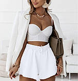 Жіночі шорти двонитка 42-46,48-52 білий, чорний,беж, фото 2