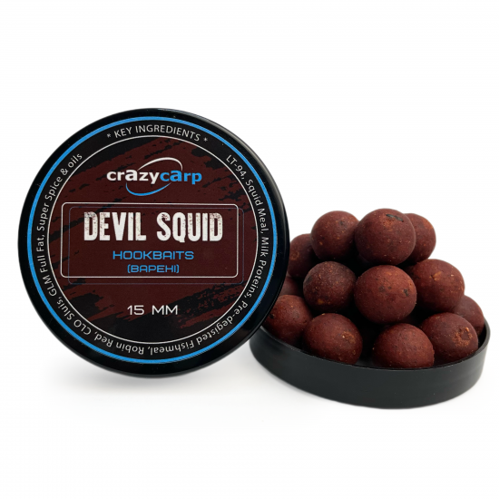 Насадочні бойли Crazy Carp Platinum Hookbaits Devil Squid 18мм 125г, фото 1